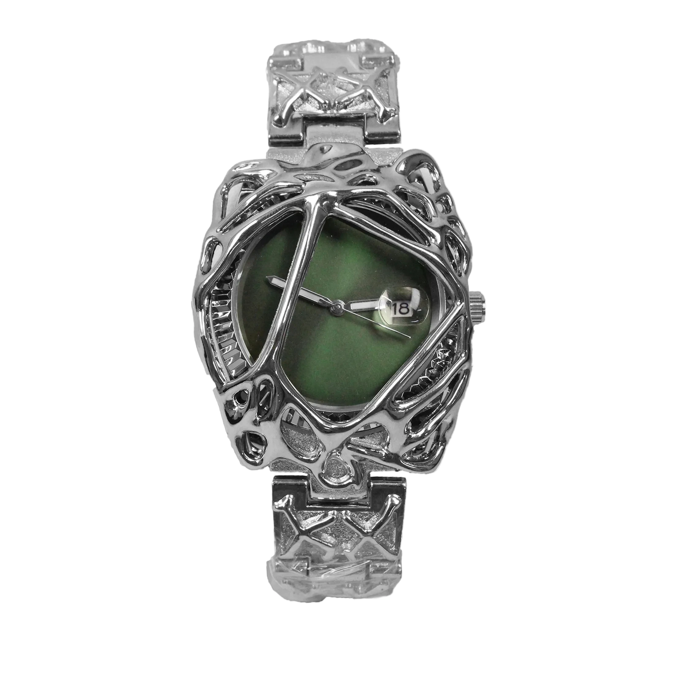 unique metal pattern watch