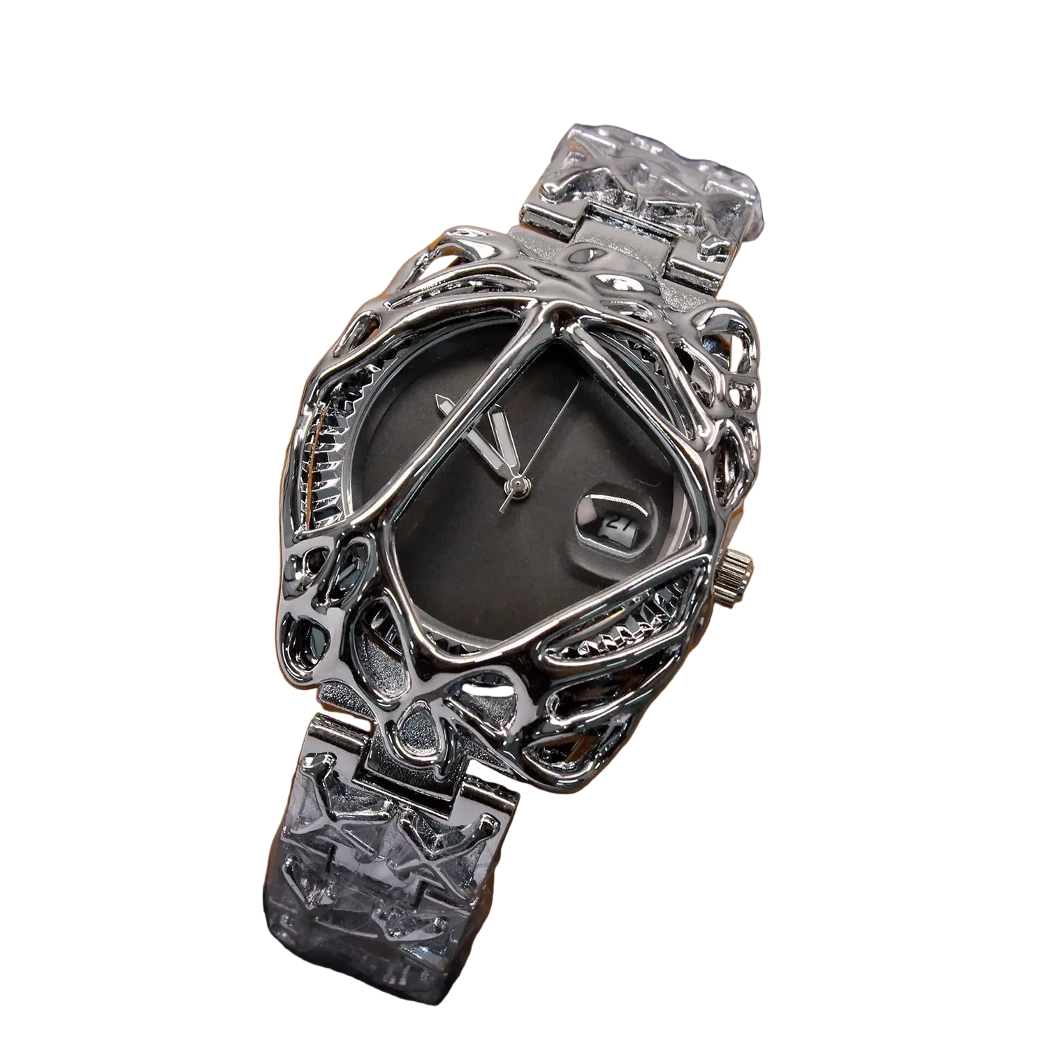 unique metal pattern watch