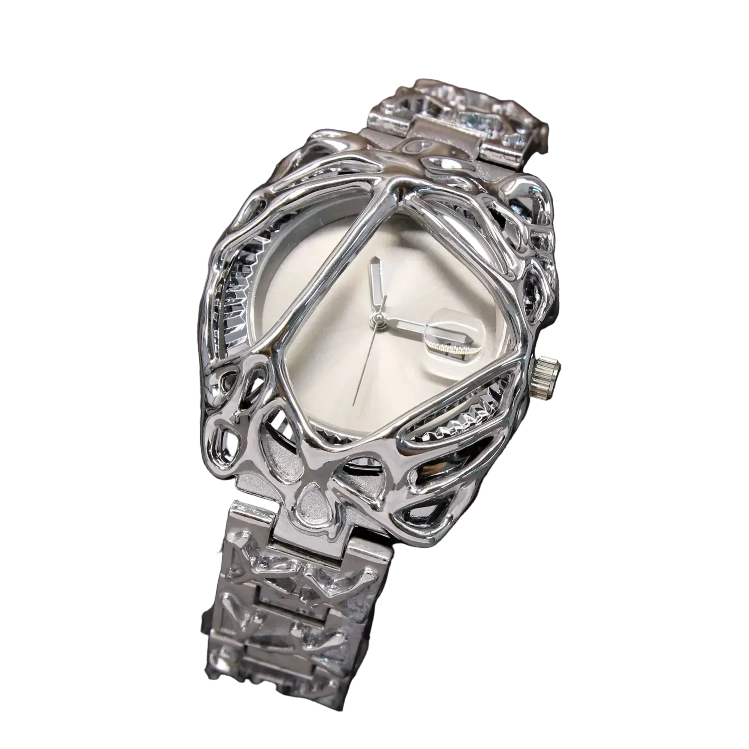 unique metal pattern watch